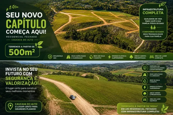 Lotes de 500m² em Caucaia do Alto | Segurança, Lazer e Infraestrutura Completa!