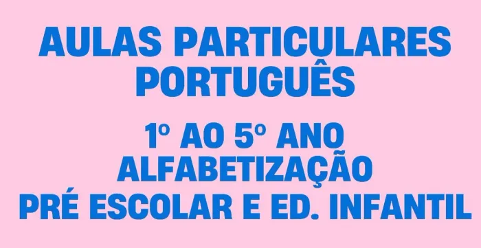 Aulas particulares de Português