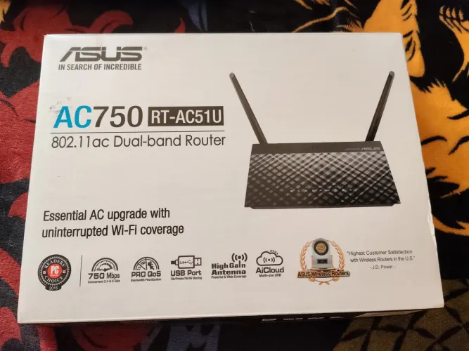 Roteador Dual-Band Asus RT-AC51U AC750 Com USB - Na Caixa Completo