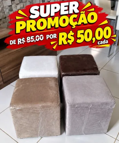 Puff aveludado NOVO