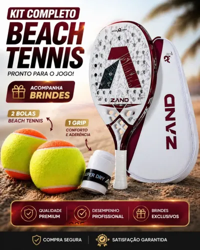 LANÇAMENTO Raquete Beach Tennis Zand Z Bruxo 2026 - Carbono 12K 