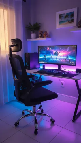Cadeira Gamer Ergonômica - Lombar e Pescoço - Nova na Caixa!