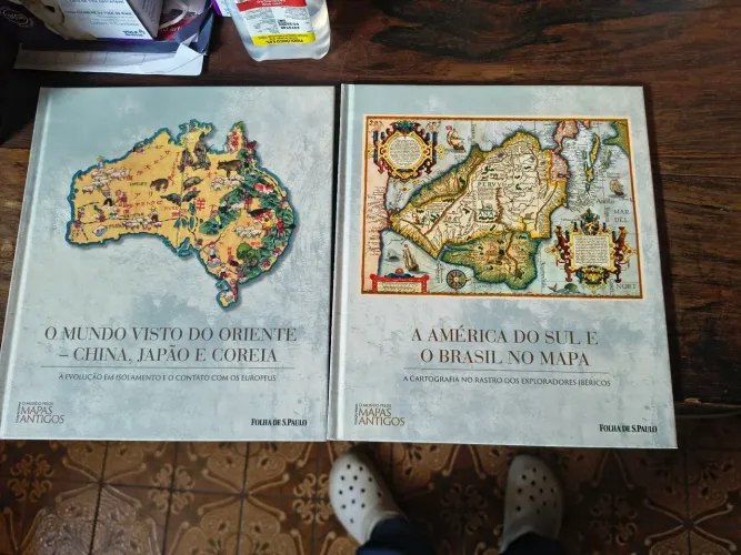 América do Sul e o Brasil no mapa, O mundo vistoso Oriente China, Japão e Coreia 