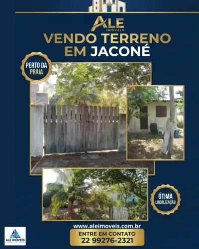 Terreno a apenas 50 metros da Praia de Jaconé! 