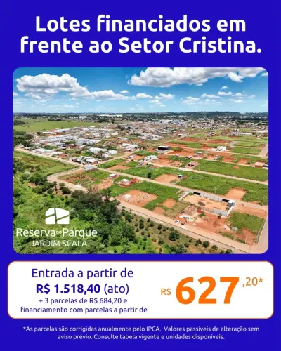 loteamento Jardim Scala - Trindade - GO parcelas a partir 630,00