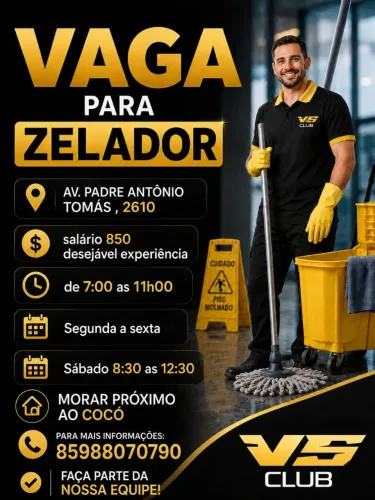 Vaga para zeladoria
