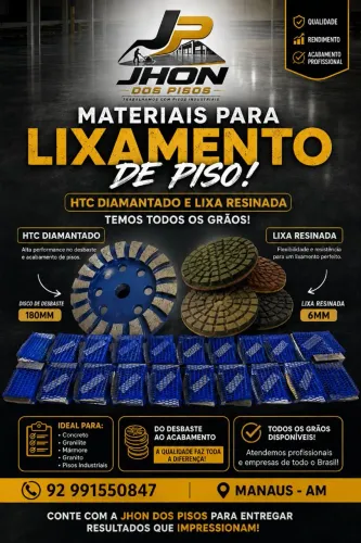 Trabalhando com HTC diamantado e lixa resinada , temos todos os grãos