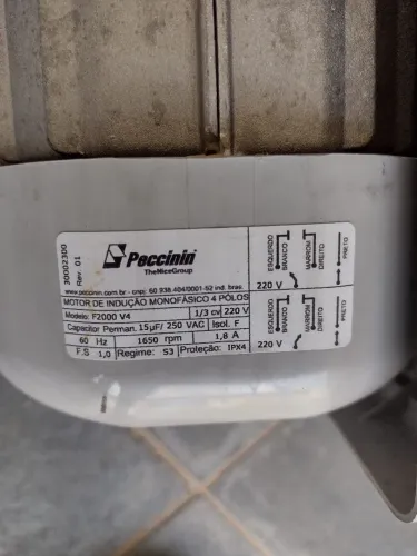Kit Motor Portão Duplo Monofásico 4 polos