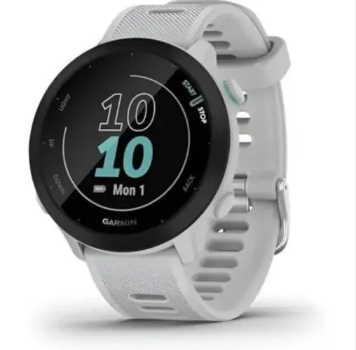 Garmin55 White Relógio GPS Corrida Monitor Cardíaco - Forerunner 55