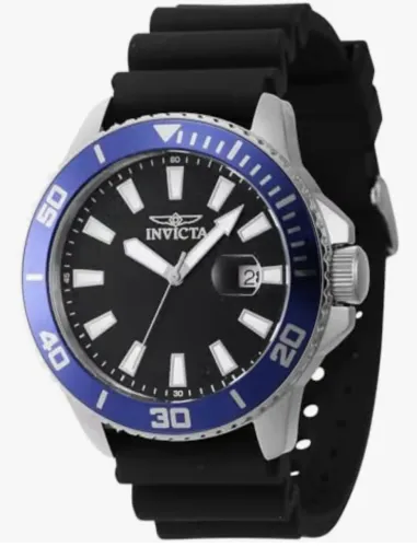 Invicta Relógio Masculino Pro Diver 45 mm Silicone Quartzo, Preto (novo)