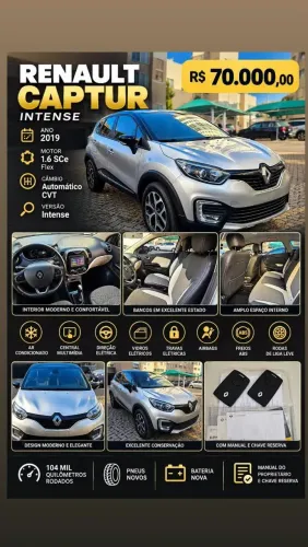 Renault Captur Intense 1.6 16V Flex 5P Aut. 2019