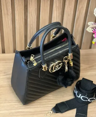 Bolsa Gucci Lorena Média Matelasse Alça Gorgurão