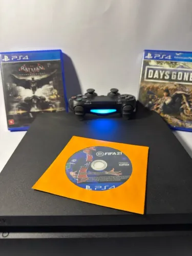PlayStation 4 +  1 CONTROLE + 3 JOGOS