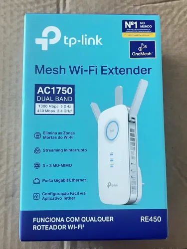 Repetidor Wi-Fi Mesh TP-Link RE450 AC1750 Dual Band Gigabit