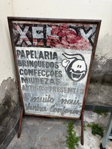 Placa galvanizada para propaganda de comércio 