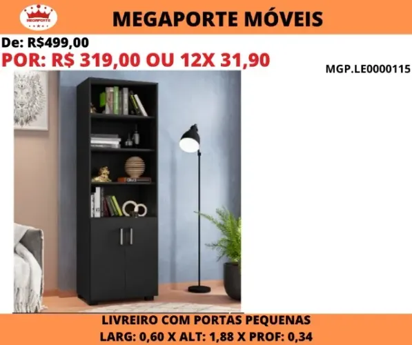 LIVREIRO C/PORTAS