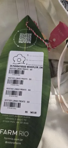 Vestido Farm longo GG