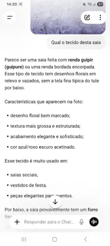Vendo saia renda guipir
