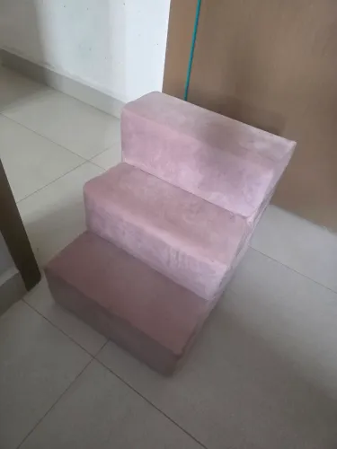Vendo escada para pets 3 degraus rosê aveludado 