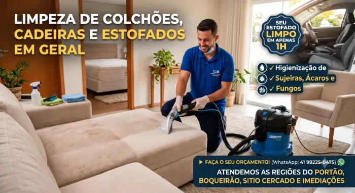 LIMPEZA E HIGIENIZAÇÃO DE ESTOFADOS