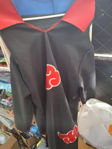 Manto akatsuk infantil tamanho p ( 4 a 8 anos) novo!
