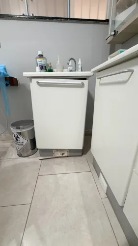 Pia Dentista Armazenamento 1 Porta C/ Acionamento No Pedal