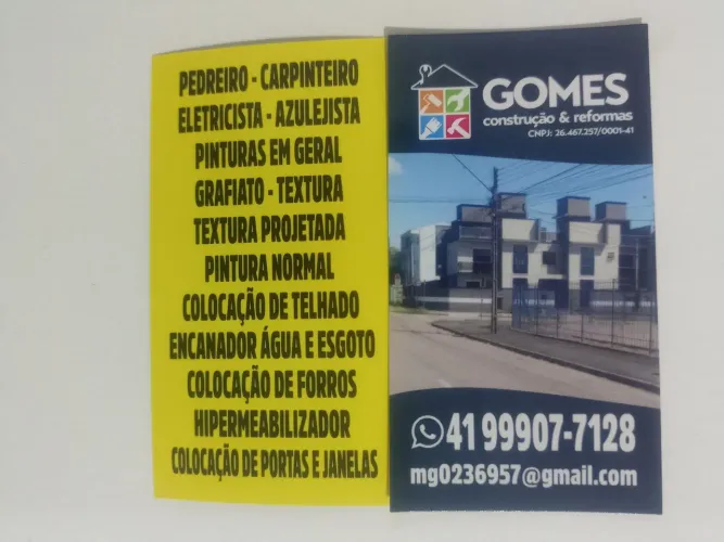 sou um profissional da área da construção reforma e reparo,