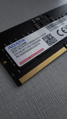 Memória DDR5 Adata 8gb 5600mhz para Notebook praticamente nova