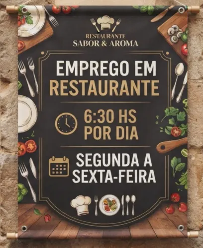 Emprego Meio Período - Restaurante