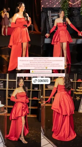 VESTIDO DE FESTA VERMELHO