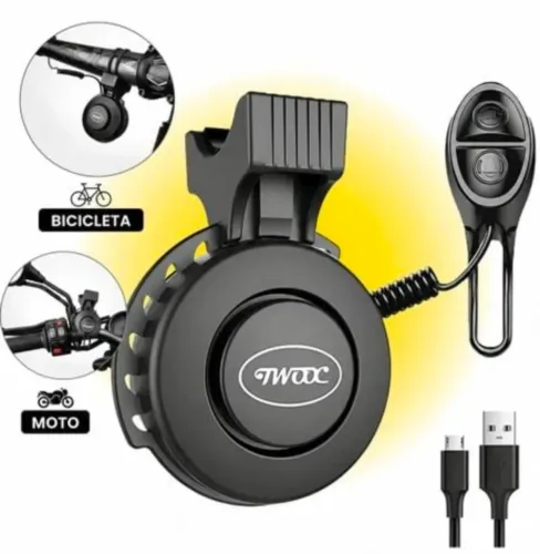 buzina elétrica para bike Sirene bicicleta 4 modos de som forte 120db novo sem a caixa