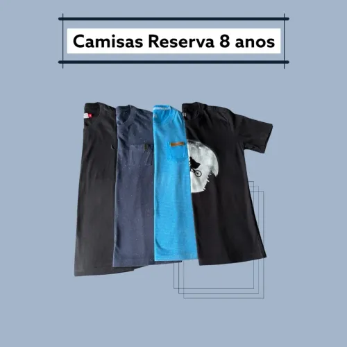 Kit 4 camisas Reserva original - 8 anos