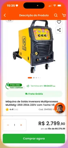 Máquina de solta V8Brasil nova sem uso na caixa
