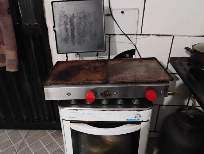 Chapa pra hambúrguer lanche 