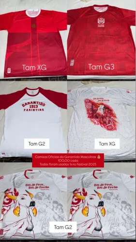 CAMISAS OFICIAIS GARANTIDO MASCULINAS TAM XG/G2/G3