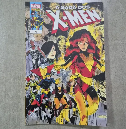 HQ A SAGA DOS X- MEN VOLUME 1 MARVEL PANINI COMICS INTACTO PARECE NOVO SEM MARCAS GIBI