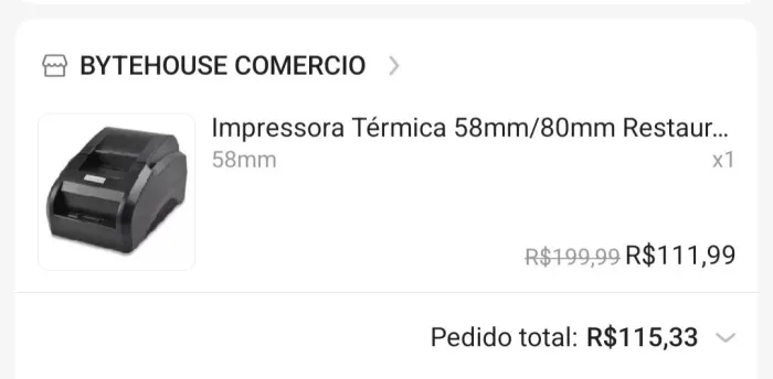 Itens de lanchonete e restaurantes