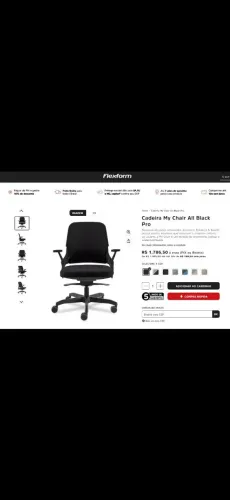 Cadeira para escritório com rodinhas - my cheiro all Black pro
