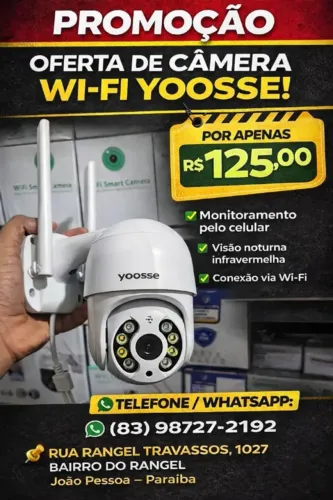 Câmera de segurança wi-fi à prova d'água yoosse