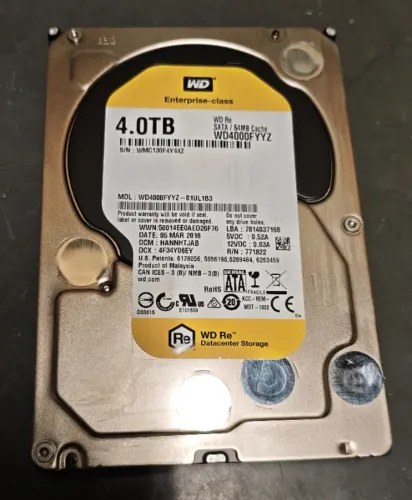 HD 4TB Western Digital Re Enterprise - 100% Saudável (WD4000FYYZ)