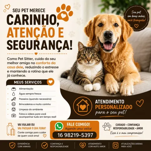 Serviços para pet - PET SITTER