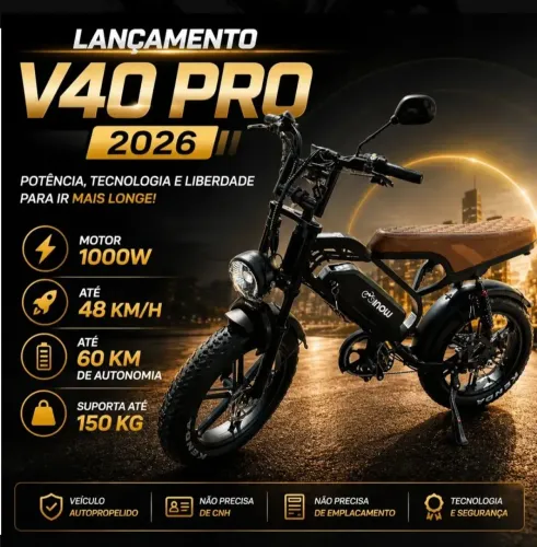 Bike Eletrica Bicicleta INOW V40 Pro 1000w 2026 NOVA LACRADA NA CAIXA