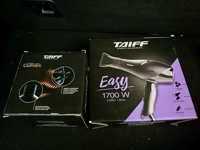 Kit Taiff Profissional: Secador Easy 1700W + Difusor de Cachos Curves (Na Caixa)