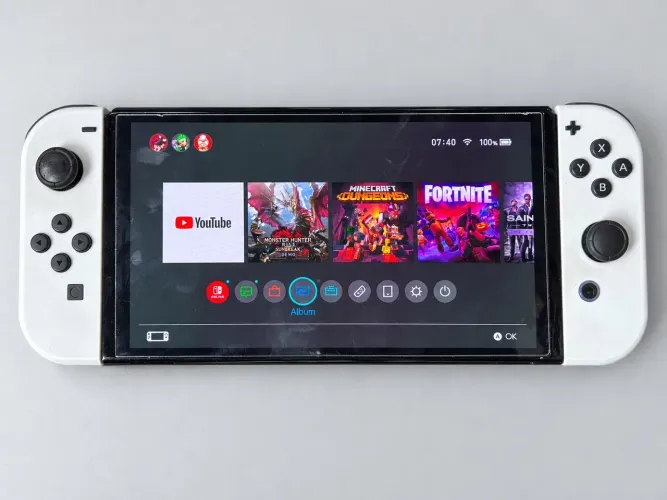 Nintendo Switch OLED + 3 jogos + Dock e memória de 128G