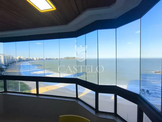 Apto 3 suítes com vista eterna para o mar, ampla varanda ,2 vagas de garagem na Beira Mar
