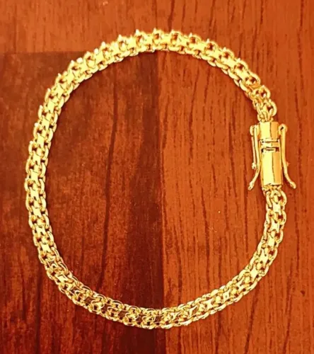 Lindíssima pulseira banhada a ouro 18k nova