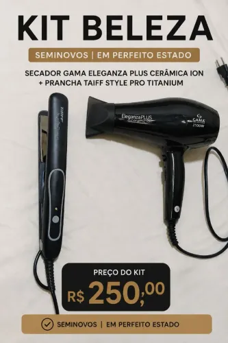Secador Gama e Prancha Taiff