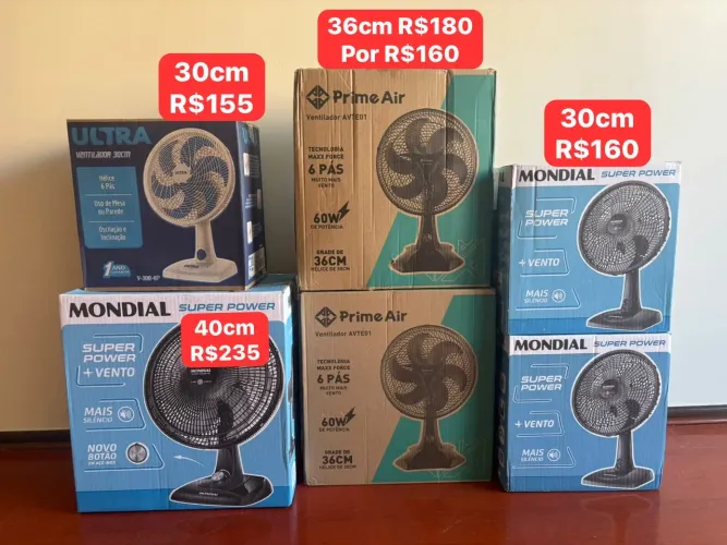Ventilador -  vários modelos 30cm ou 40cm