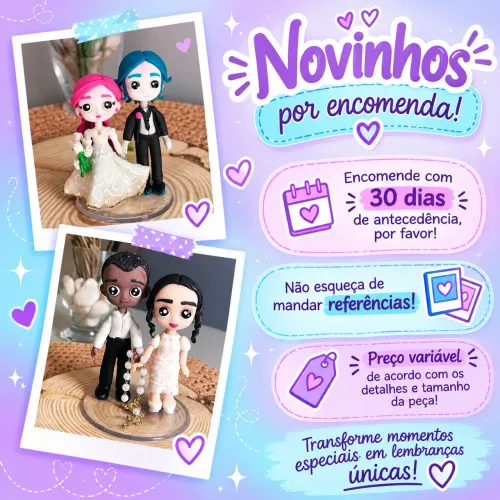 Topo de bolo em Biscuit de Casal/ Noivinhos