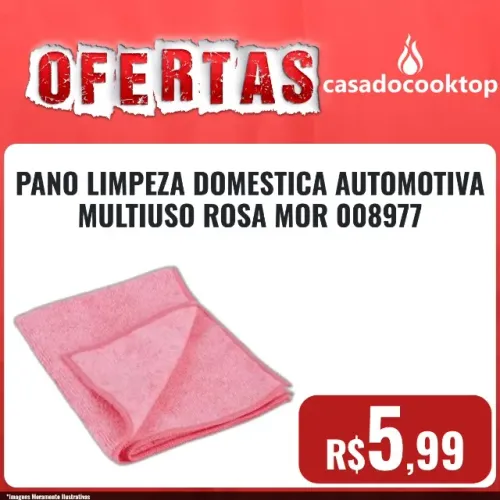 PANO LIMPEZA DOMESTICA AUTOMOTIVA MULTIUSO ROSA MOR 008977